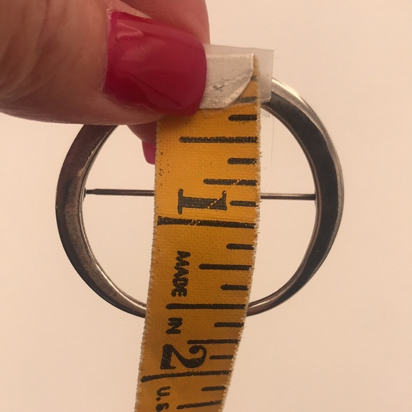 Vintage Sterling Silver Cabochon Amethyst Pin/Brooch - Picture 6 of 6